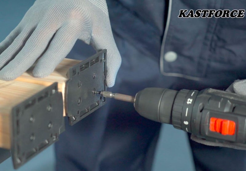 KASTFORCE مجموعة KASTFORCE من 20 قطعة من موصلات درابزين الشرفات مع 160 قطعة من البراغي المقاومة للصدأ لأعمدة الدرابزين الخشبية مقاس 2x4 (1.5x3.5)، موصلات أقواس درابزين الشرفات، متوفرة لزوايا درابزين مختلفة KF4013 - Image 4